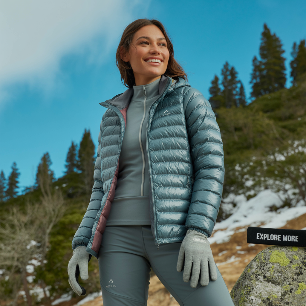 21 Genius Hiking Outfit Ideas for Every Trail Level 20 Hiking Outfit Ideas: Early Spring Outfit with Light Puffer, Gloves, and Thermal Top