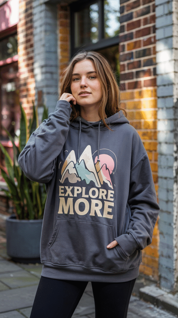 21 Must-Try College Outfit Ideas for Every Season 12 College Outfit: Graphic Hoodie with Leggings