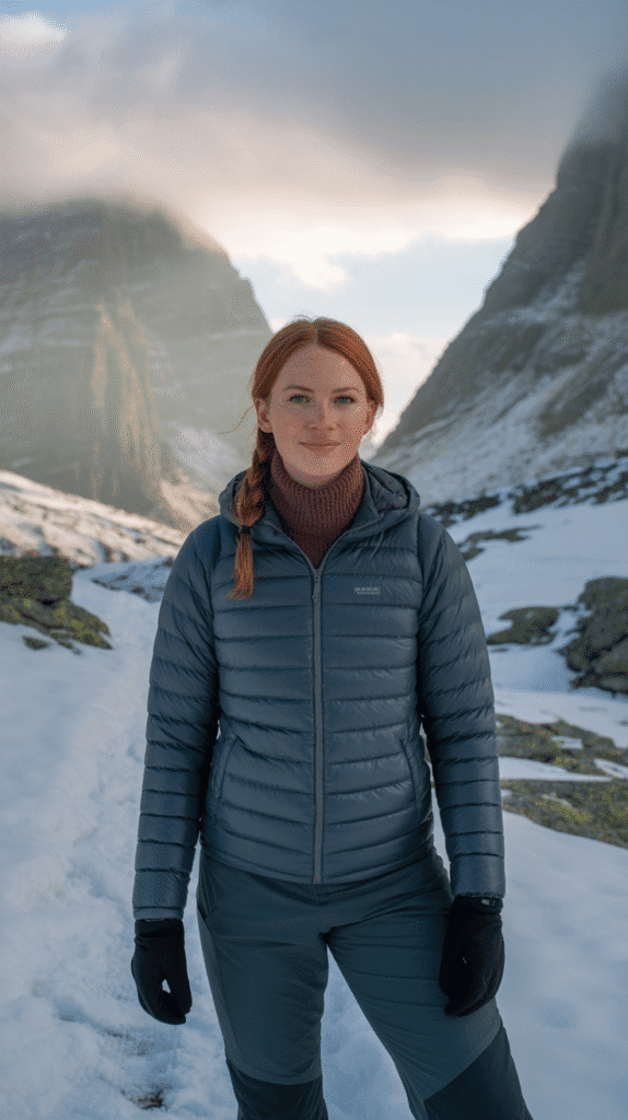 Cold Weather Hiking Outfits: 25 Stylish Picks 15 High-Neck Base Layer + Down Gilet + Trail Pants