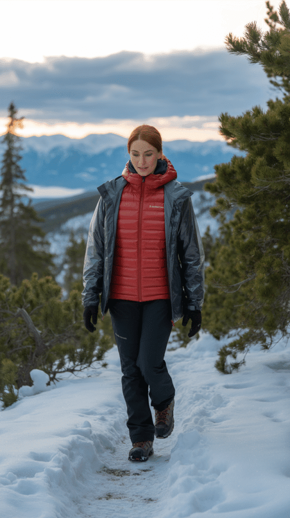 Cold Weather Hiking Outfits: 25 Stylish Picks 9 Lightweight Puffer + Rain Shell Combo