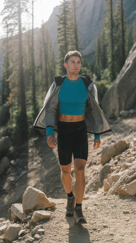 What to Wear Hiking in Colorado: 23 Winning Outfits 5 Crop Top + High-Rise Biker Shorts + Wind Vest