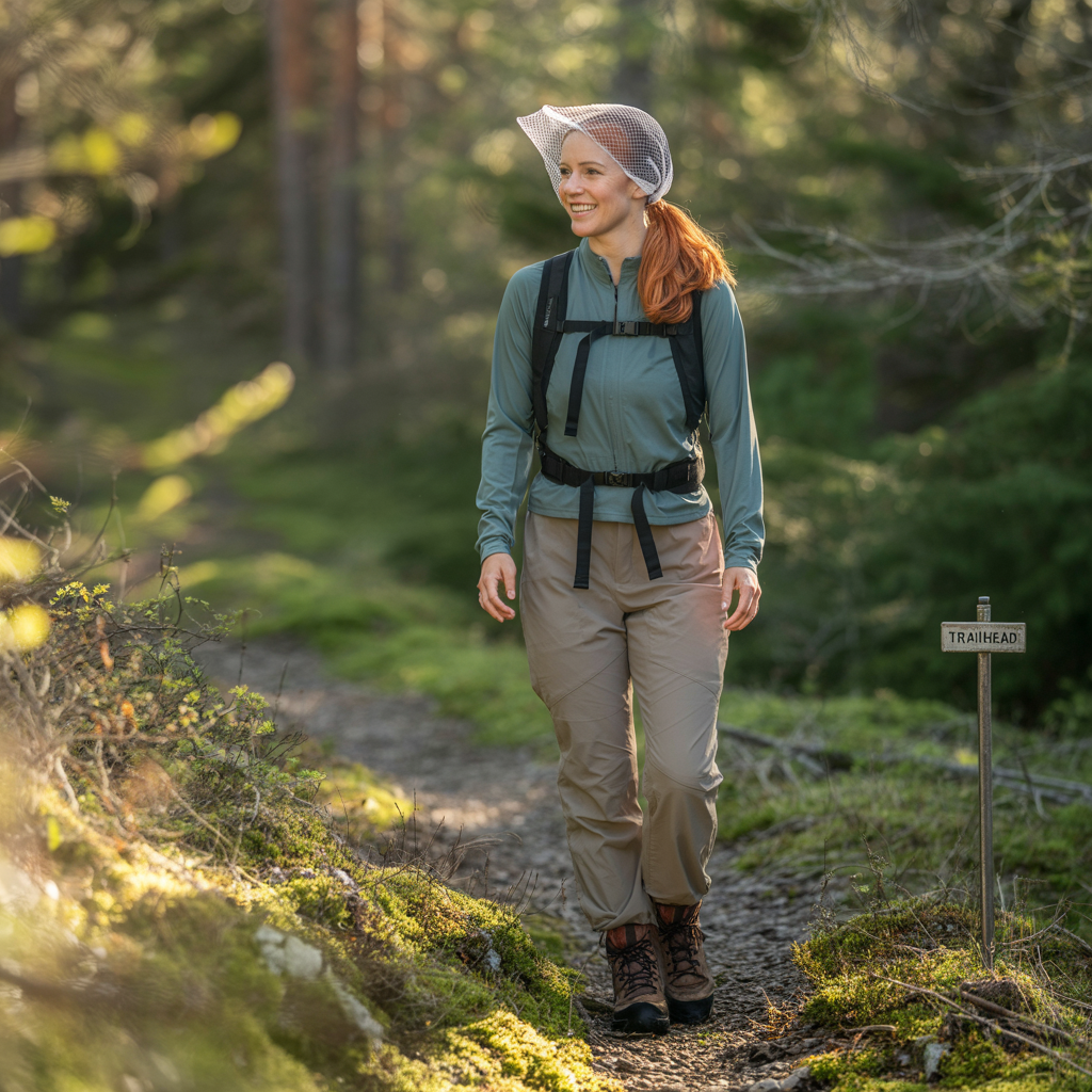 21 Genius Hiking Outfit Ideas for Every Trail Level 13 Hiking Outfit Ideas: Bug-Repellent Clothing and Head Net for Wooded Trails