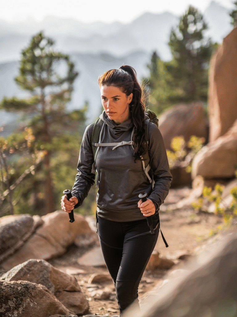 21 Genius Hiking Outfit Ideas for Every Trail Level 11 Hiking Outfit Ideas: Rock Climbing Friendly Stretch Pants and Durable Hoodie