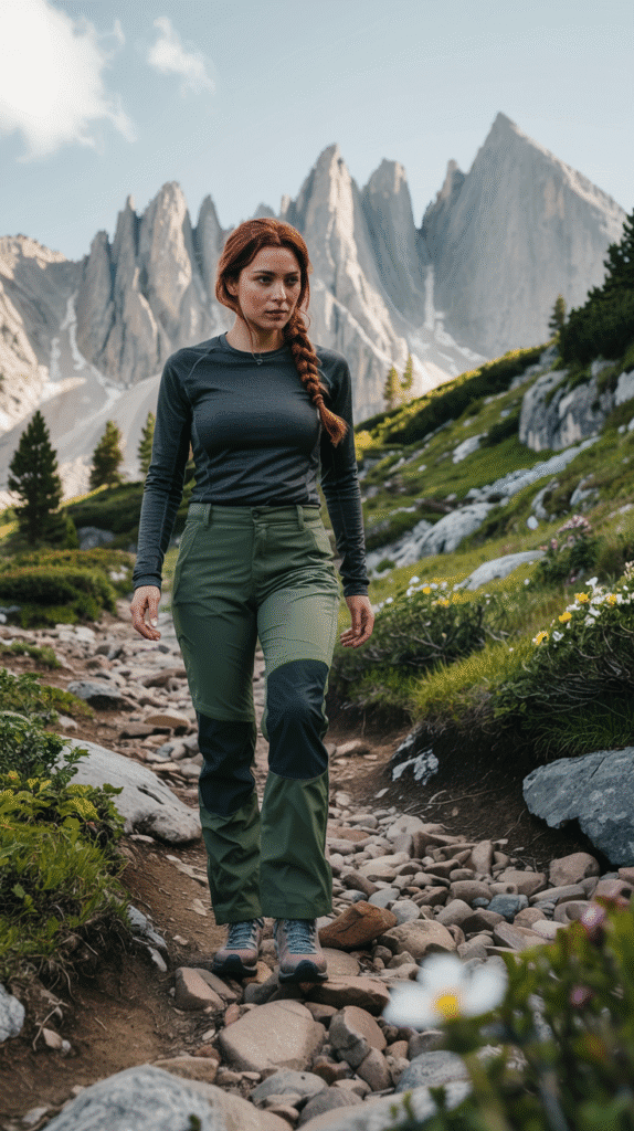 21 Genius Hiking Outfit Ideas for Every Trail Level 7 Hiking Outfit Ideas: Technical Softshell Pants with Merino Wool Top for Alpine Trails