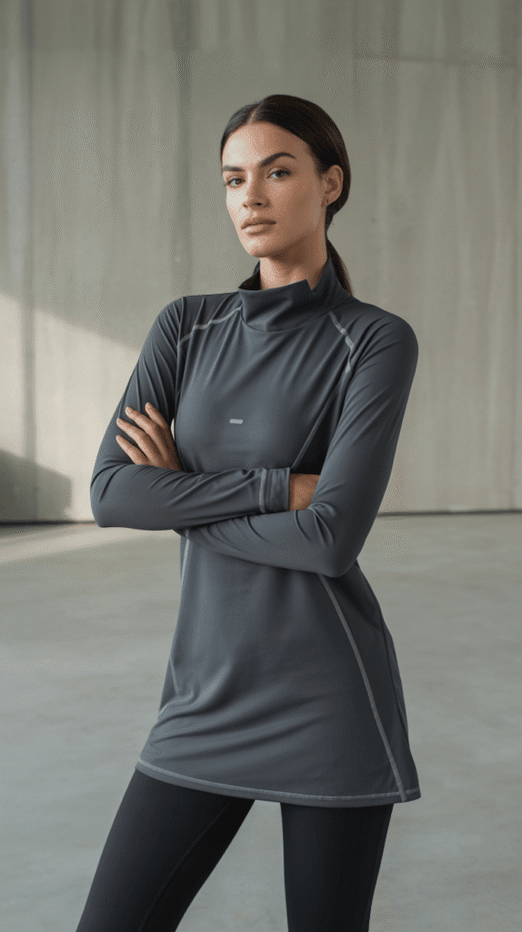 23 Chic Hiking Looks for Women 21 echnical Tunic with Leggings