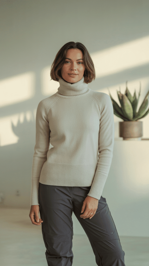 21 Fall Hiking Looks Women Swear By 13 Merino Turtleneck and Trekking Pants