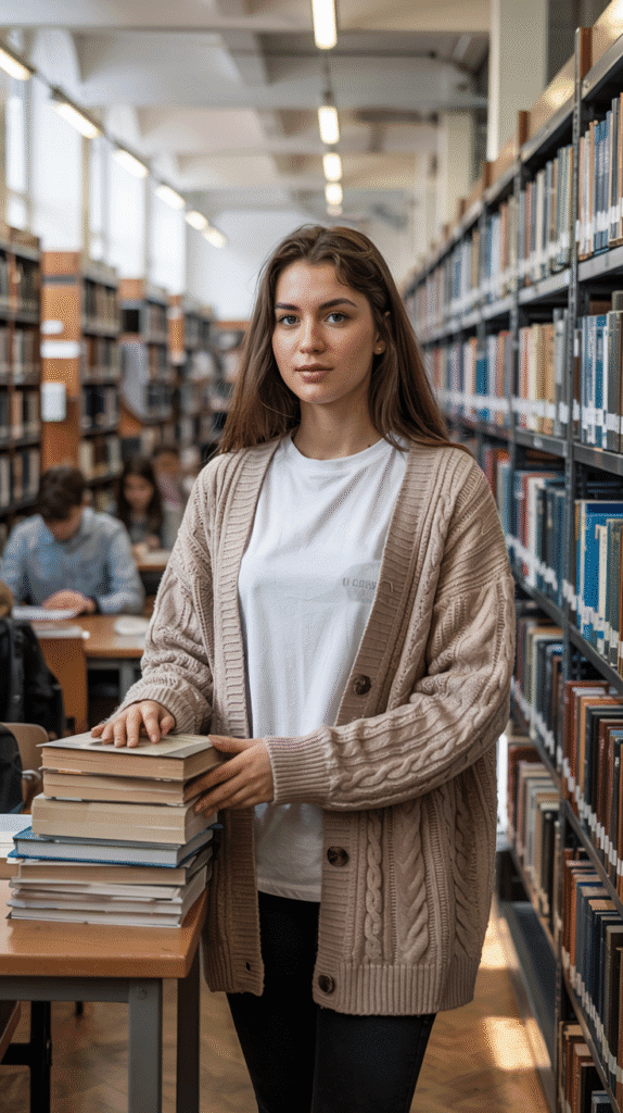 23 Effortless College Outfit Inspiration for 2025 9 College Outfit: Oversized Cardigan and Leggings