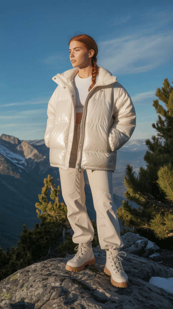 23 Chic Hiking Looks for Women 13 All-White Hiking Look