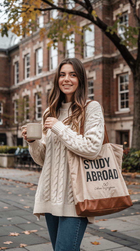 21 Must-Try College Outfit Ideas for Every Season 4 College Outfit: Winter Cozy Knit Sweater Combo