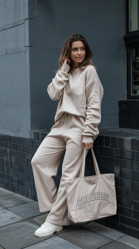 23 Effortless College Outfit Inspiration for 2025 12 College Outfit: Knit Loungewear Set