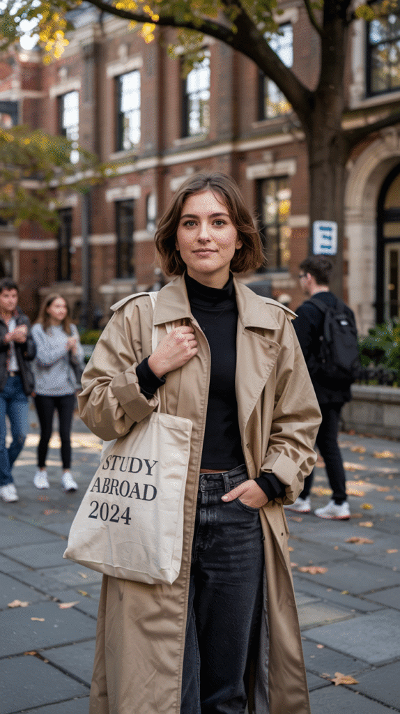 21 Must-Try College Outfit Ideas for Every Season 5 College Outfit: Transitional Trench Coat Style