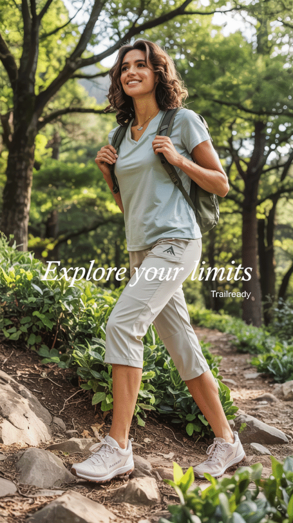 21 Genius Hiking Outfit Ideas for Every Trail Level 2 Hiking Outfit Ideas: Lightweight Capri and Ventilated Top for Warm Weather Trails