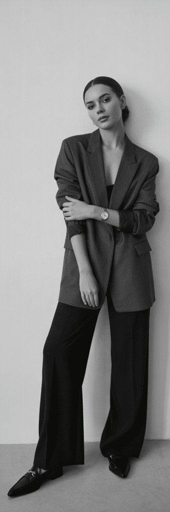 20 Fun Outfit Ideas for Roller Skating Nights 17 Minimalist Monochrome
