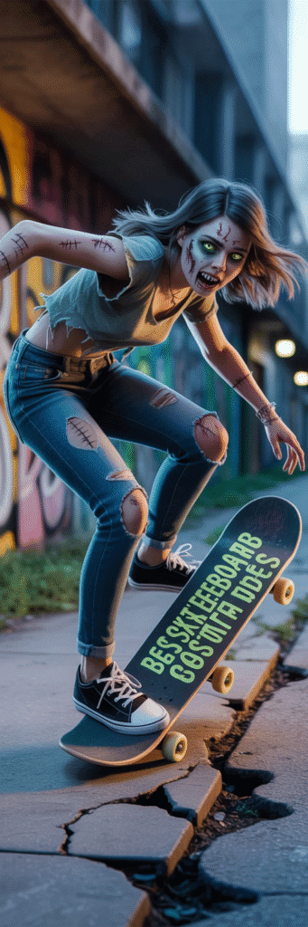 23 Best Skateboard Costume Ideas for Parties 8 Zombie Skateboarder