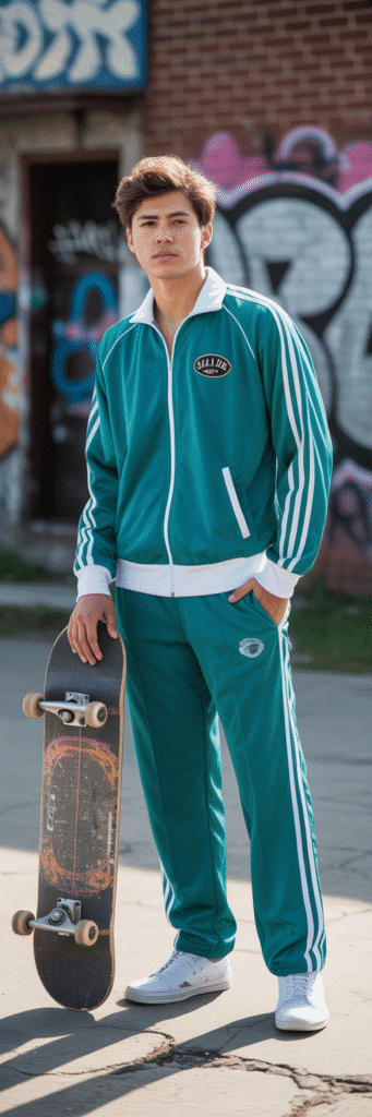 20 Best Skate Outfit Ideas for Men 15 Tracksuit for Old-School Skate Style