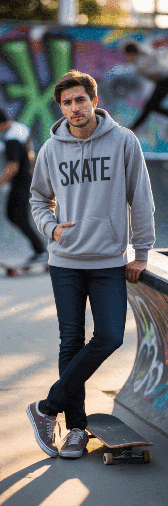 20 Skateboard Outfit Ideas for Boys 10 Skate Hoodie with Slim Jeans