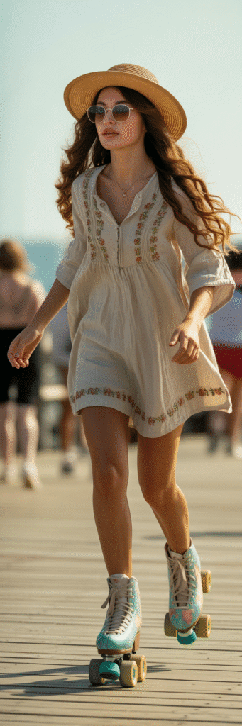 23 Fresh Roller Skate Outfit Ideas to Try 10 Breezy Boho Chic