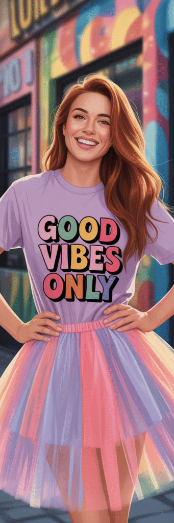20 Fun Outfit Ideas for Roller Skating Nights 13 Graphic Tee and Tutu