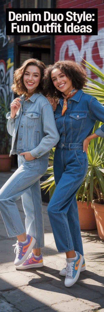 20 Fun Outfit Ideas for Roller Skating Nights 8 Denim Duo Style