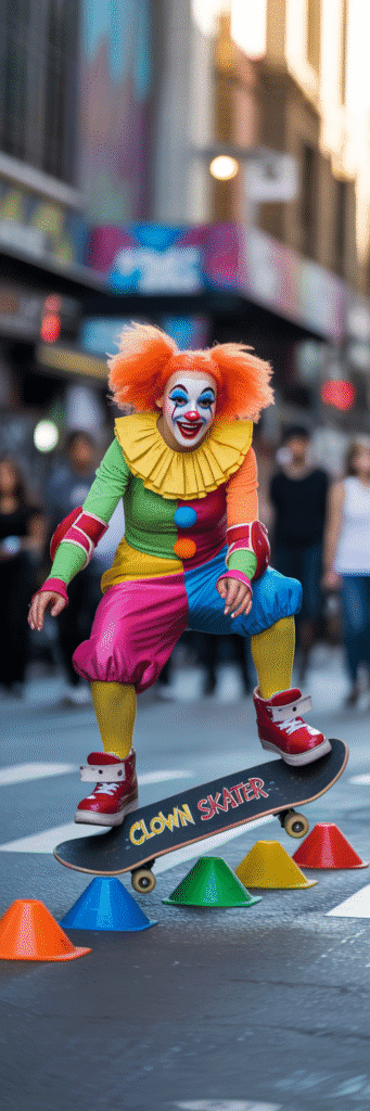 23 Best Skateboard Costume Ideas for Parties 17 Clown Skater