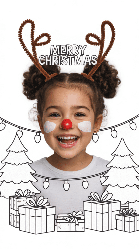 27 Best Christmas Hairstyles for Kids That Are Adorable and Festive 4 Reindeer Antler Space Buns