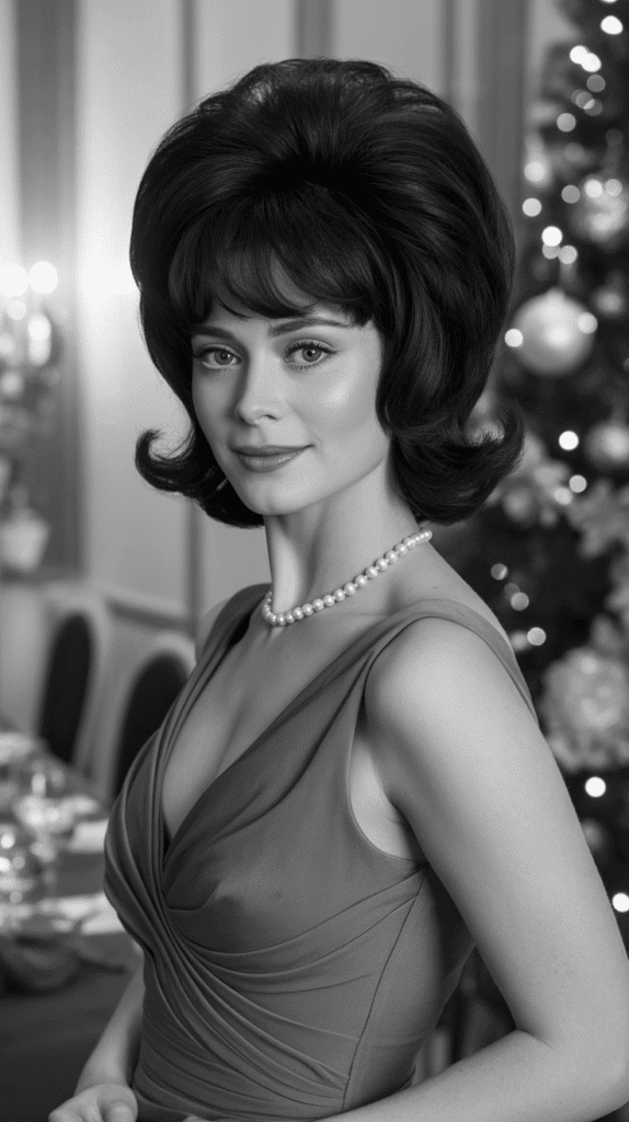 30 Best Christmas Hairstyles for Women to Shine This Holiday Season 27 Vintage Bouffant