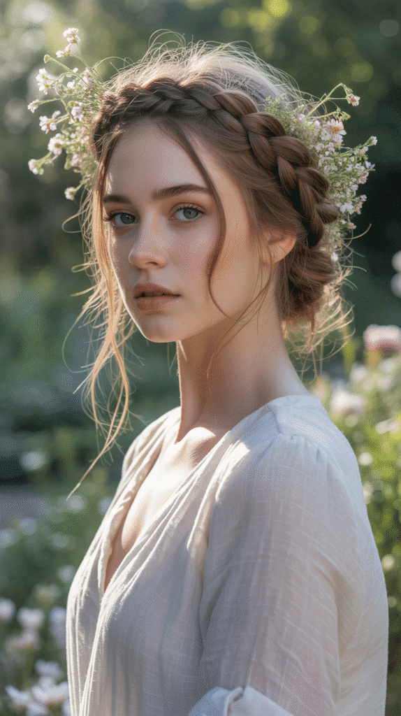 30 Best French Hairstyles for Medium Hair You'll Want to Try 8 French Braid Crown