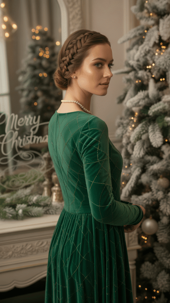 33 Best Christmas Hairstyles for Medium Length Hair That Wow 23 Braided Bun