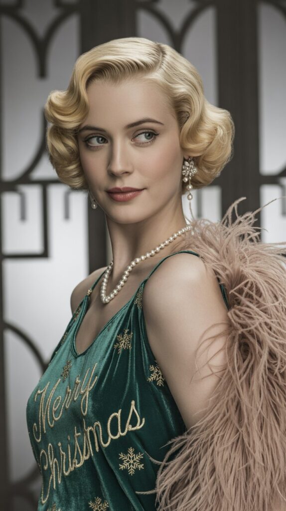 30 Chic Christmas Short Hairstyles That Are Cute and Easy 10 Soft Finger Waves