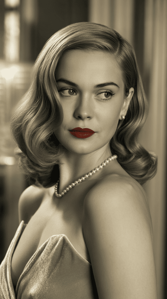 33 Best Christmas Hairstyles for Medium Length Hair That Wow 1 Classic Hollywood Waves