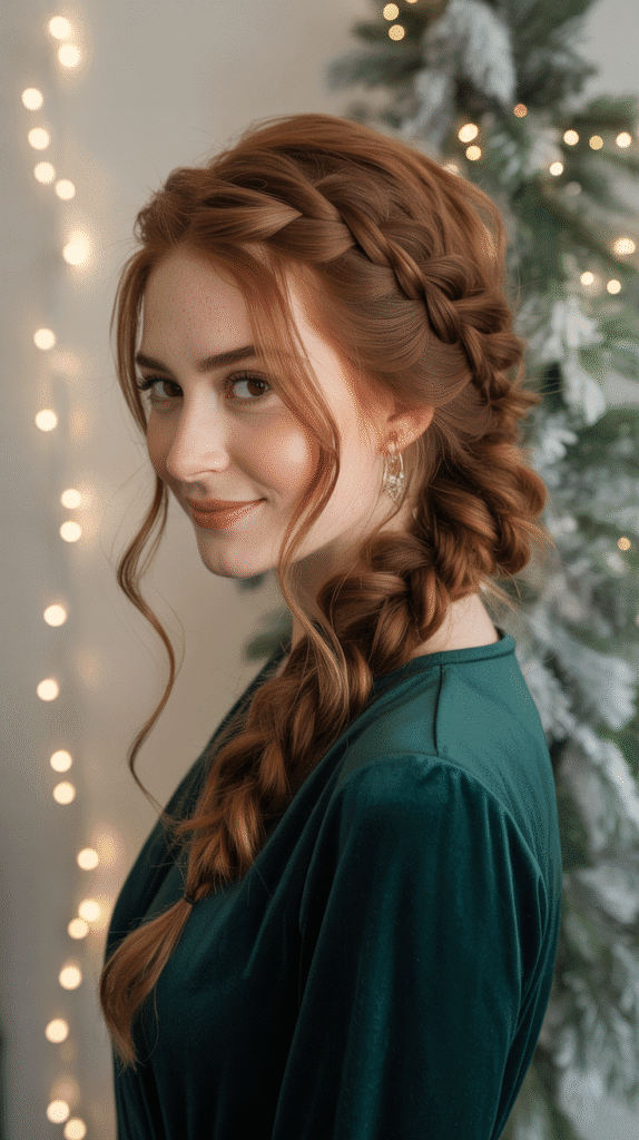 30 Best Christmas Hairstyles for Women to Shine This Holiday Season 12 Dutch Braids into Low Bun