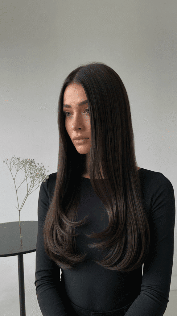 27 Trendy French Hairstyles That Define Effortless Chic 15 Long Center Part
