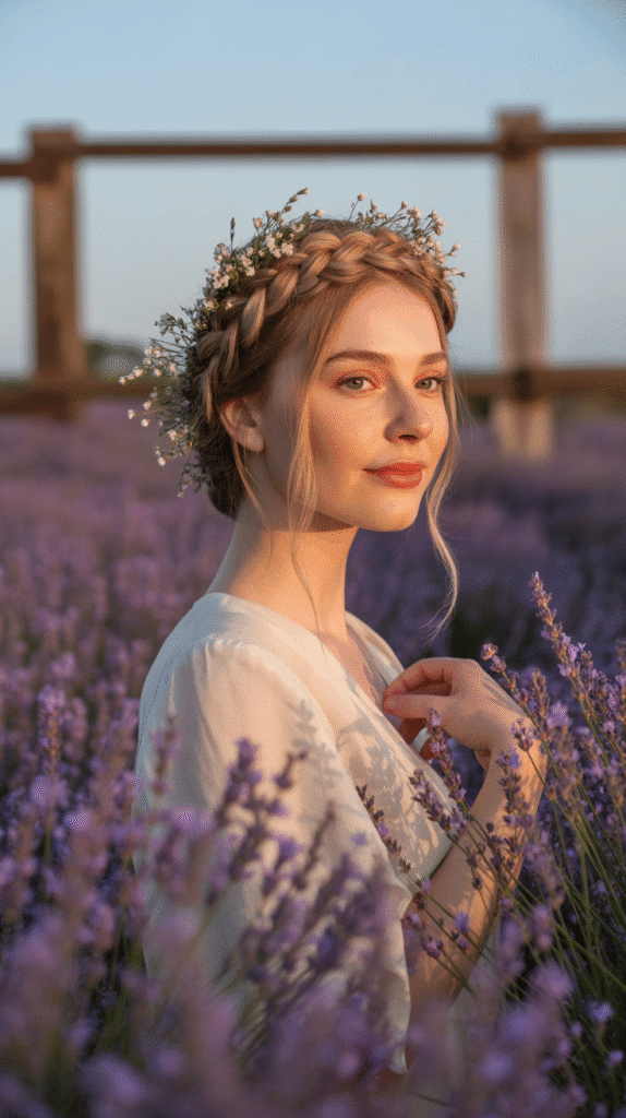 27 Trendy French Hairstyles That Define Effortless Chic 9 Loose Braided Crown
