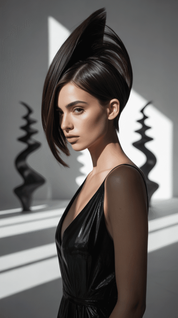 30 Best Christmas Hairstyles for Women to Shine This Holiday Season 25 Asymmetrical Updo