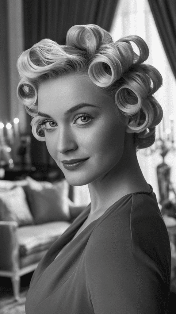 30 Best Christmas Hairstyles for Women to Shine This Holiday Season 17 Pin Curls Set