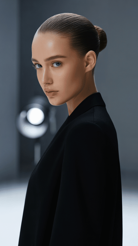 27 Trendy French Hairstyles That Define Effortless Chic 12 Slicked-Back Bun