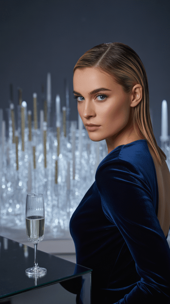 30 Latest Christmas Hairstyles for Short Hair That Are Quick and Chic 21 Wet Look Slick Style
