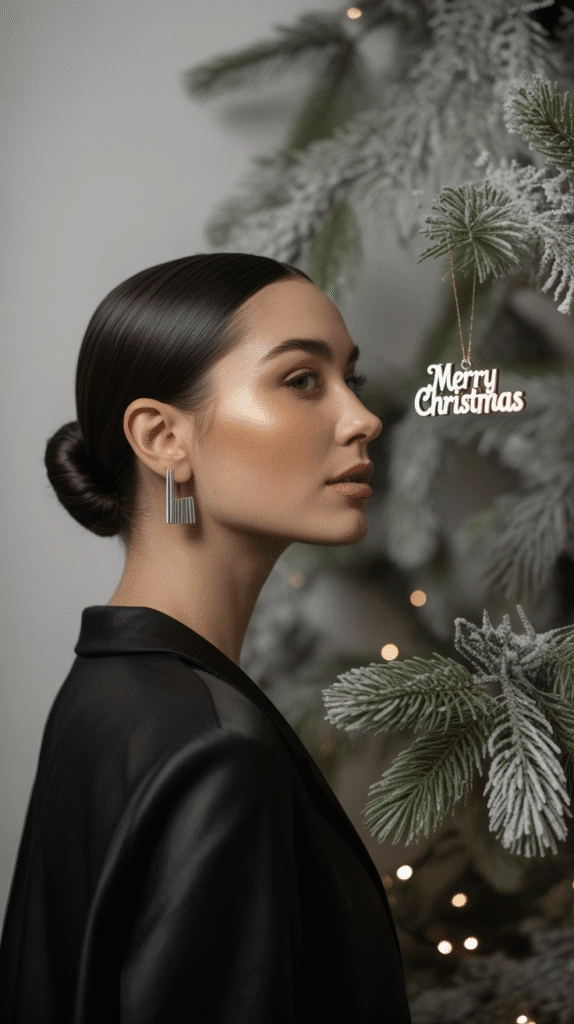 30 Best Christmas Hairstyles for Women to Shine This Holiday Season 20 Slicked-Back Low Bun