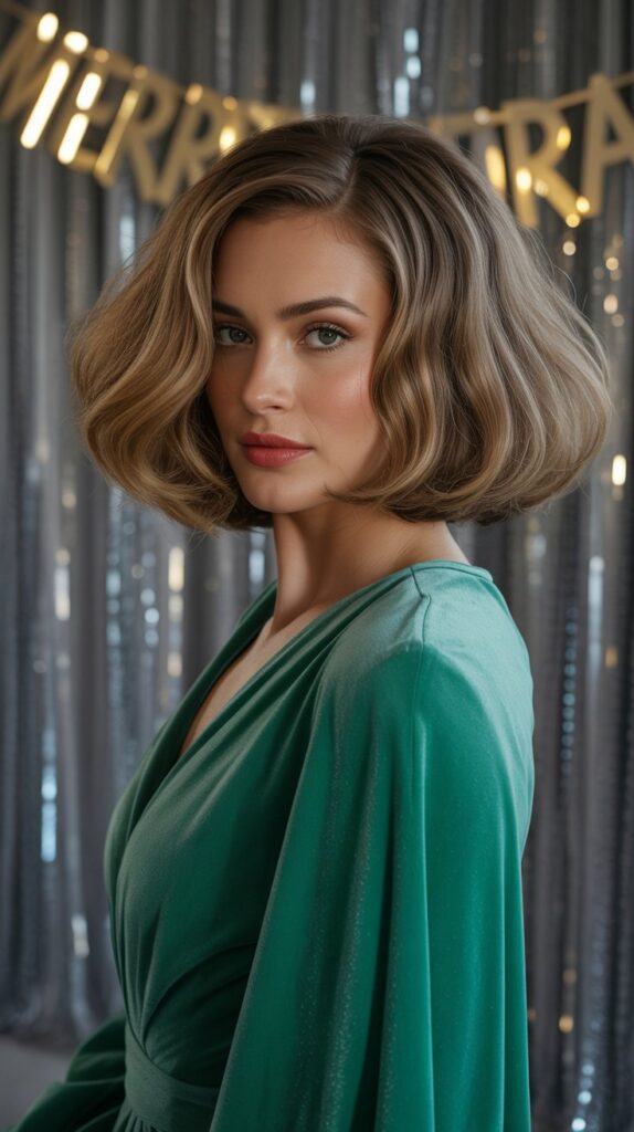 30 Chic Christmas Short Hairstyles That Are Cute and Easy 23 Voluminous Blow-Dried Bob