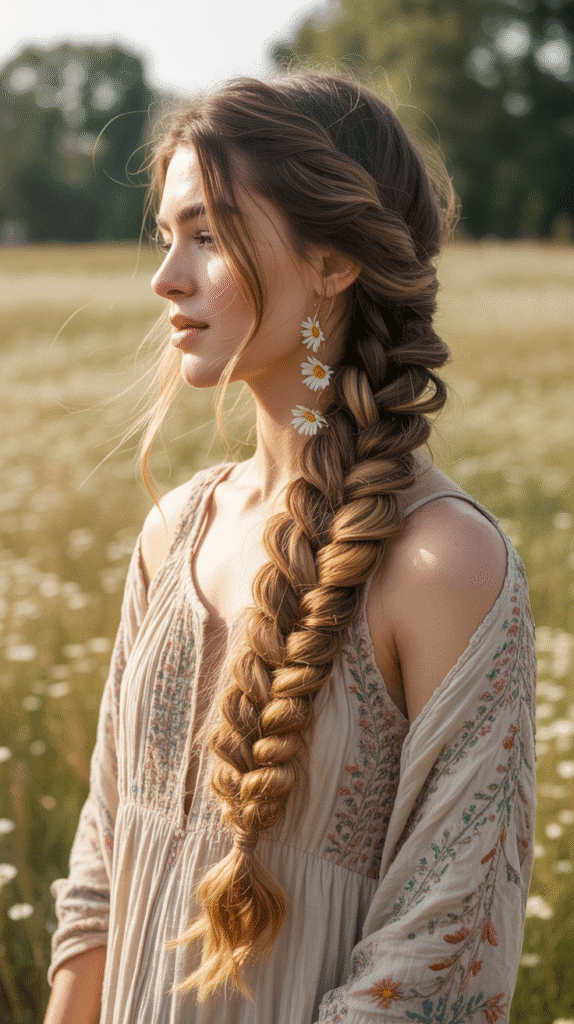 27 Trendy French Hairstyles That Define Effortless Chic 19 Loose Fishtail Braid