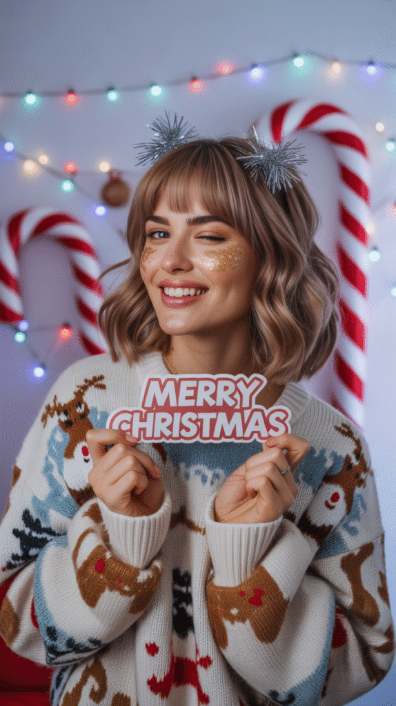 33 Best Christmas Hairstyles for Medium Length Hair That Wow 10 Bubble Ponytail