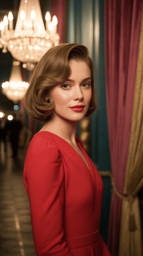 30 Latest Christmas Hairstyles for Short Hair That Are Quick and Chic 29 Faux Bob with Hidden Pins