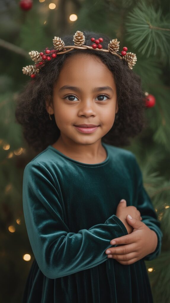 33 Trendy Christmas Hairstyles for Black Kids That Spark Joy 17 Three-Strand Twisted Crown