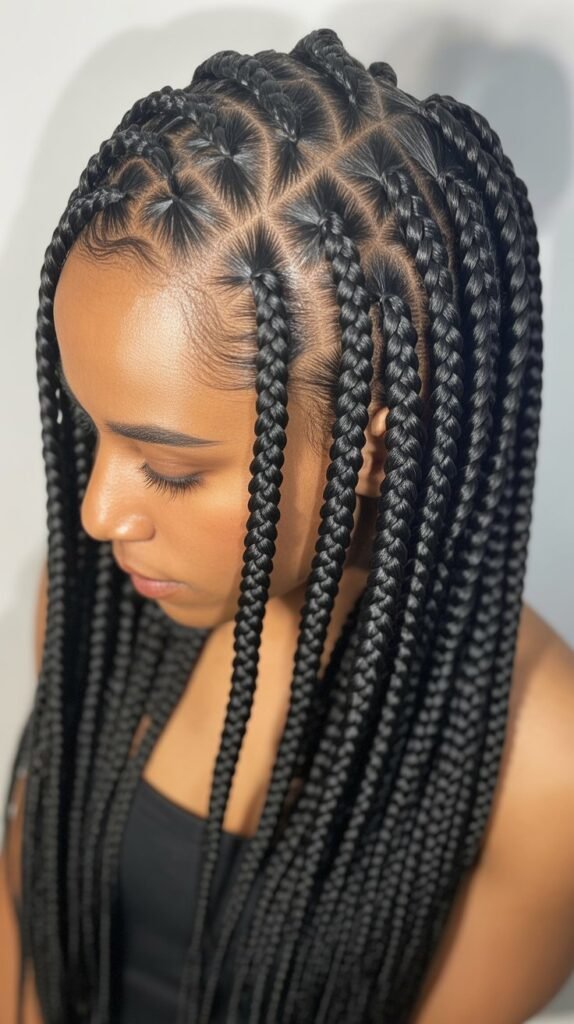 Triangle Box Braids