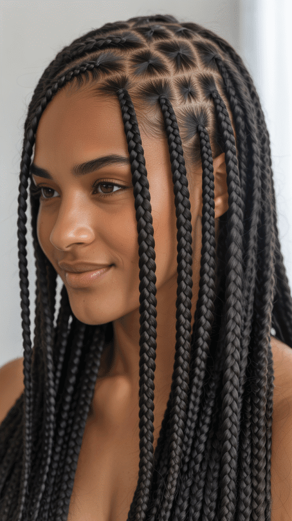 30 Easy Braided Hairstyles for Black Women 6 Feed-In Braids