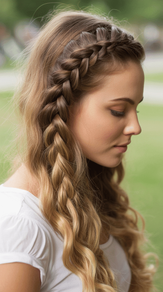 27 Easy Hairstyles for Long Hair for School That Are Cute and Quick 12 Waterfall Braid