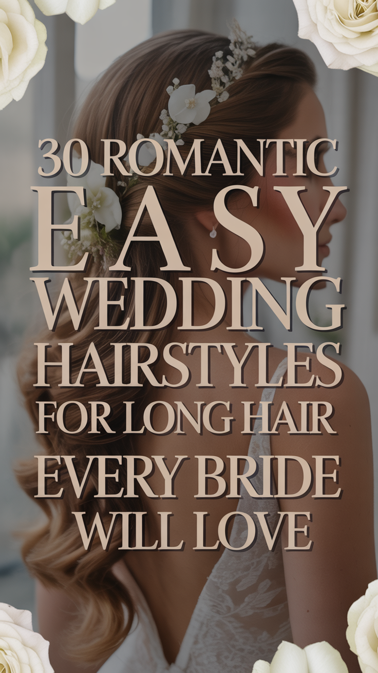 Romantic Easy Wedding Hairstyles for Long Hair Every Bride Will Love