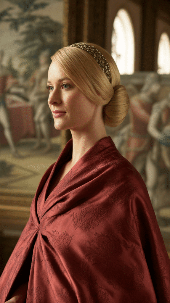 33 Gorgeous Medieval Hairstyles for Blonde Princesses 3 The Wrapped Chignon