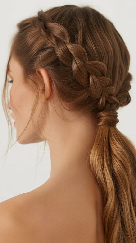 Braided Ponytail Updo