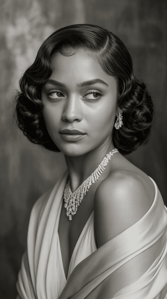 30 Beautiful 1930s Hairstyles for Black Women That Inspire Grace 2 Marcel Waves with Center Part